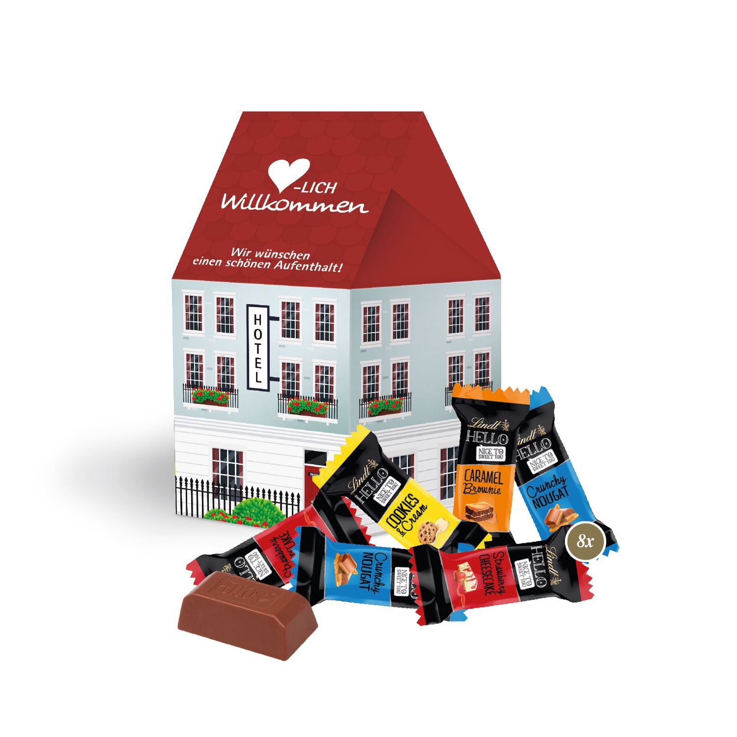 3D Präsent Haus Lindt HELLO Mini 3D Präsent Haus Lindt HELLO Mini, inkl. 4-farbigem Druck