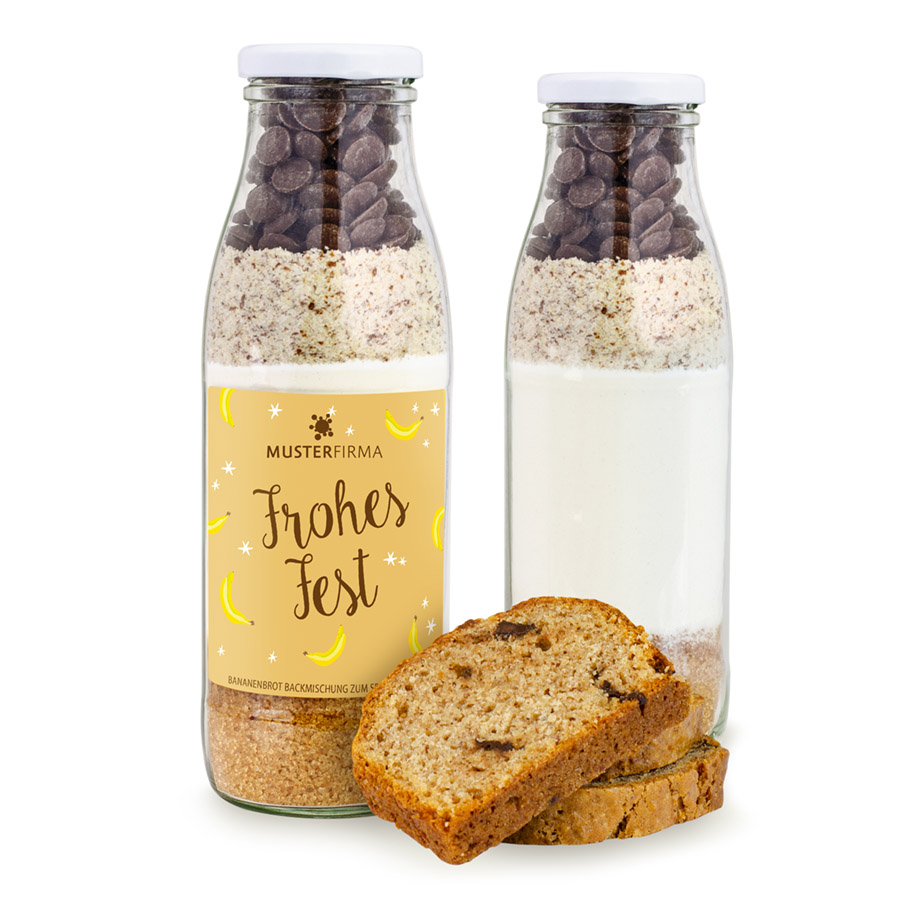 Backmischung Bananenbrot, inkl. 4-farbigem Druck 