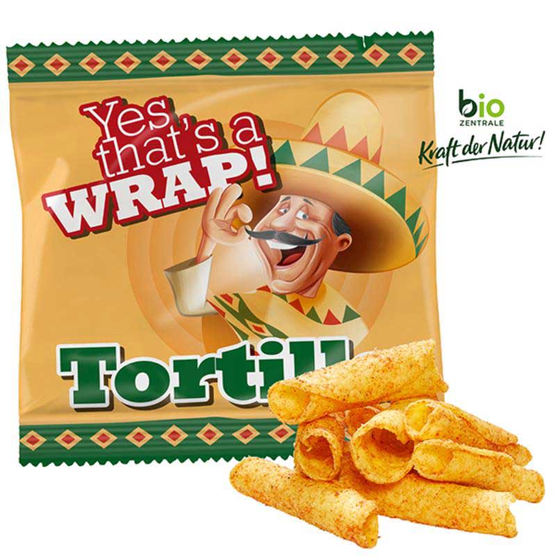 Bio Tortilla Röllchen Vegan, inkl. 4-farbigem Druck Bio Tortilla Röllchen Vegan, inkl. 4-farbigem Druck
