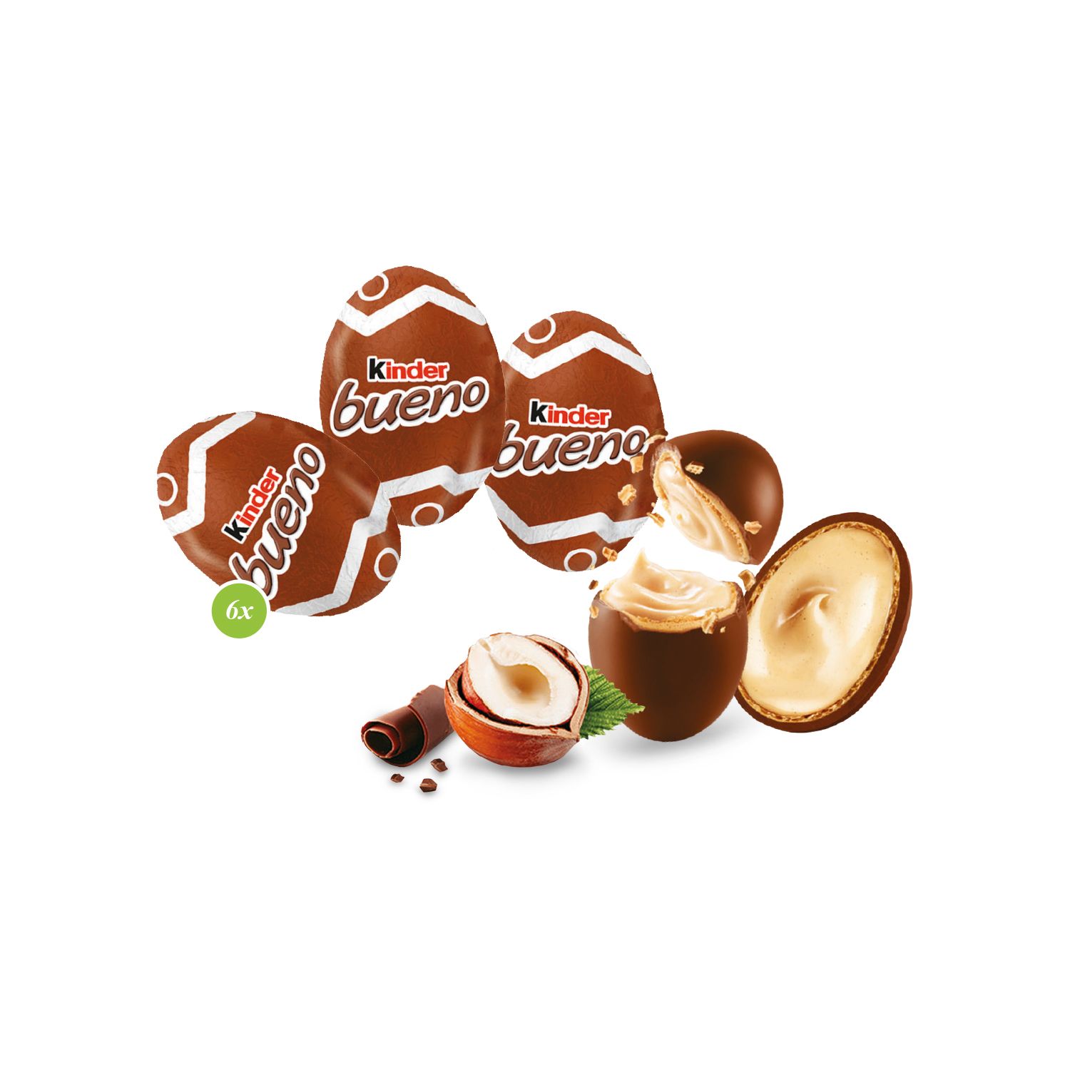 Kinder Bueno Eier 6er, inkl. 4-farbigem Druck Kinder Bueno Eier 6er, inkl. 4-farbigem Druck