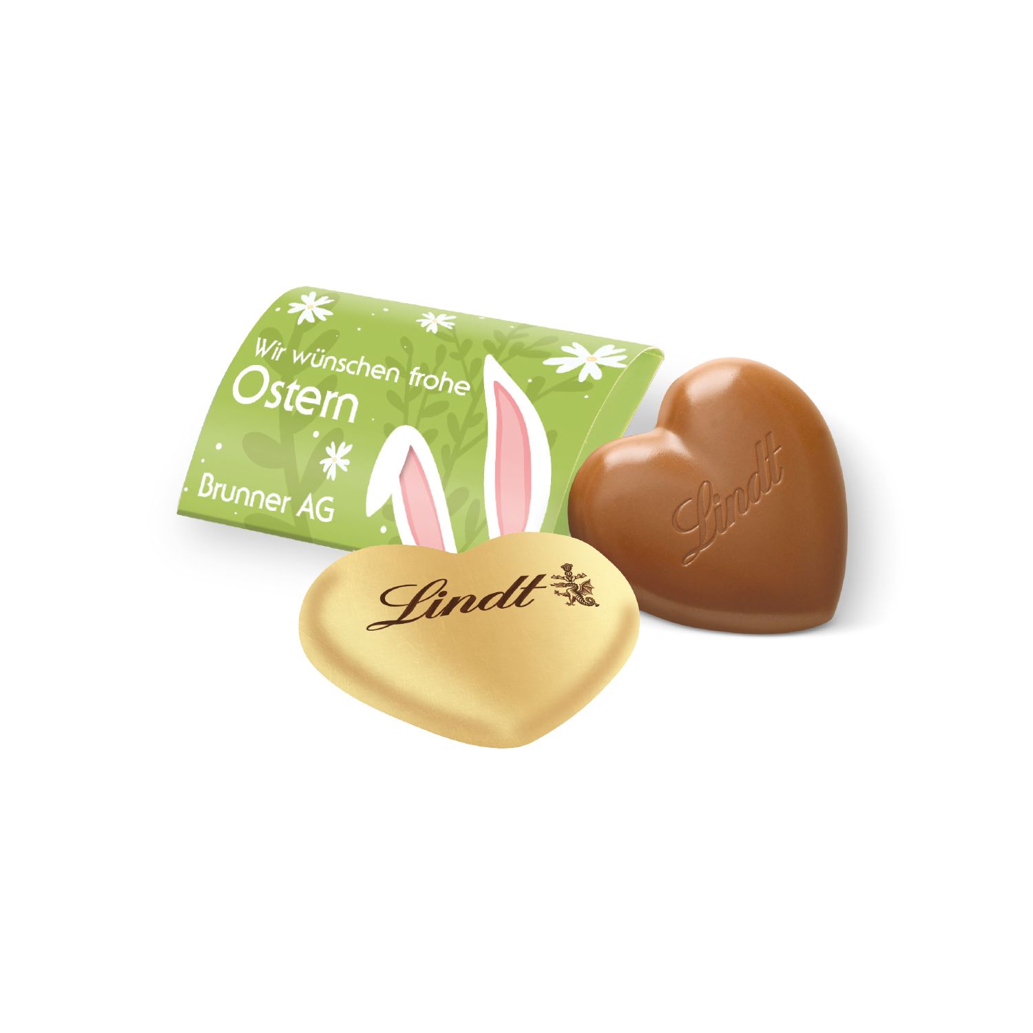 Werbebriefchen Ostern mit Lindt Herz (20 g), inkl. 4-farbigem Druck Werbebriefchen Ostern mit Lindt Herz (20 g), inkl. 4-farbigem Druck