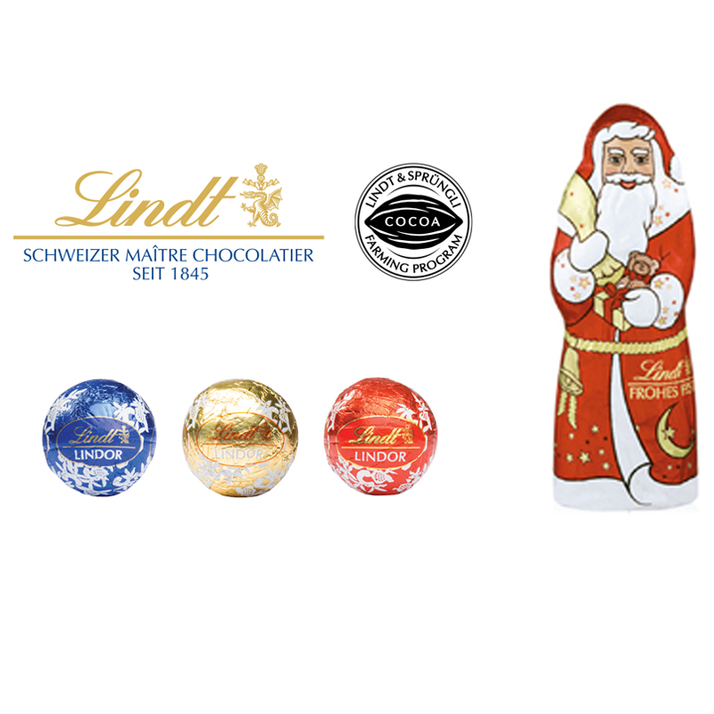 Lindt Adventskalender LKW Eco mit Weihnachtsmann, inkl. 4-farbigem Druck Lindt Adventskalender LKW Eco mit Weihnachtsmann, inkl. 4-farbigem Druck