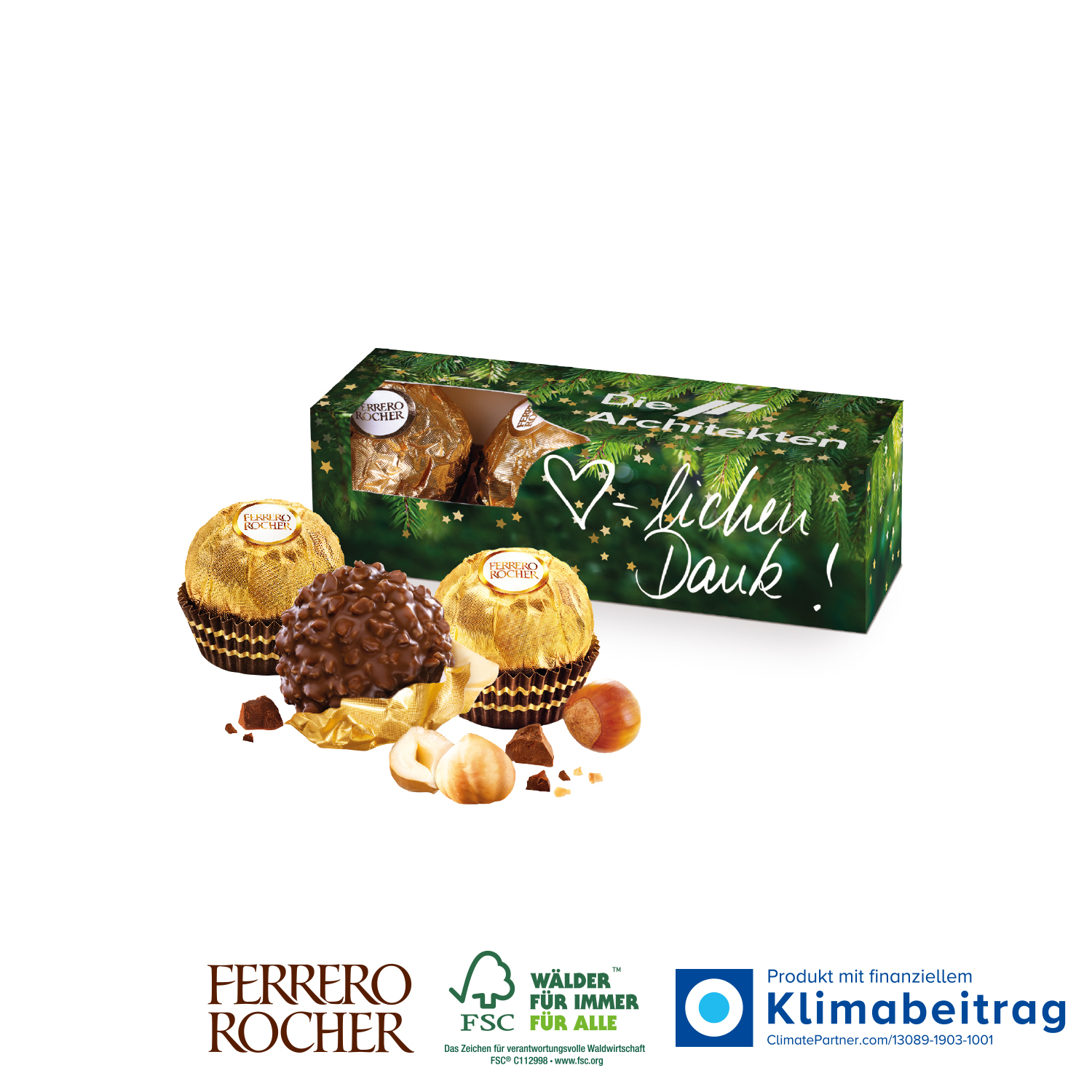 Ferrero Rocher 3er, inkl. 4-farbigem Druck