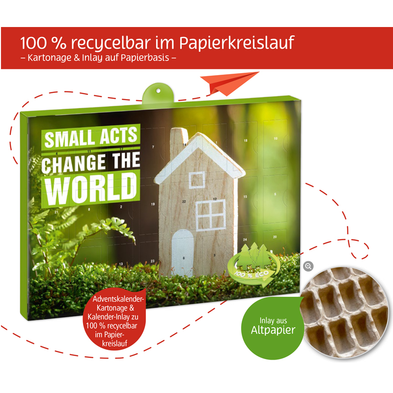 Premium Präsent-Adventskalender Eco Lindt Hello Mini, inkl. 4-farbigem Druck Premium Präsent-Adventskalender Eco Lindt Hello Mini, inkl. 4-farbigem Druck
