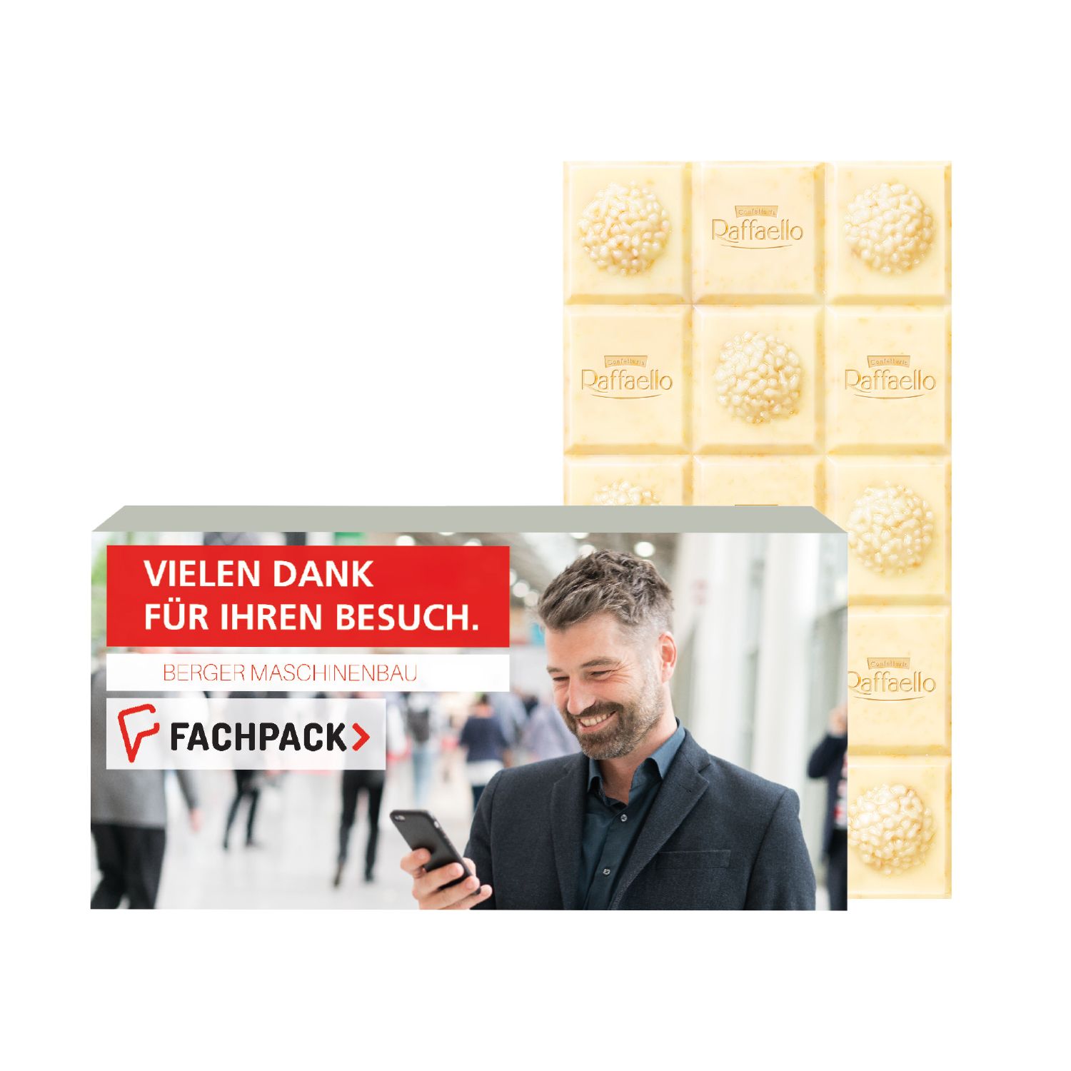 Ferrero Raffaello Tafel 90g, inkl. 4-farbigem Druck Ferrero Raffaello Tafel 90g, inkl. 4-farbigem Druck