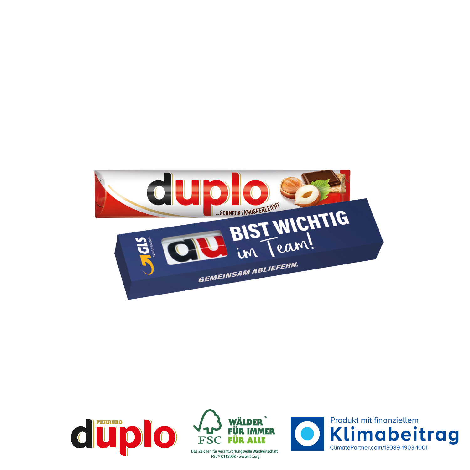 Duplo in Werbekartonage, inkl. 4-farbigem Druck
