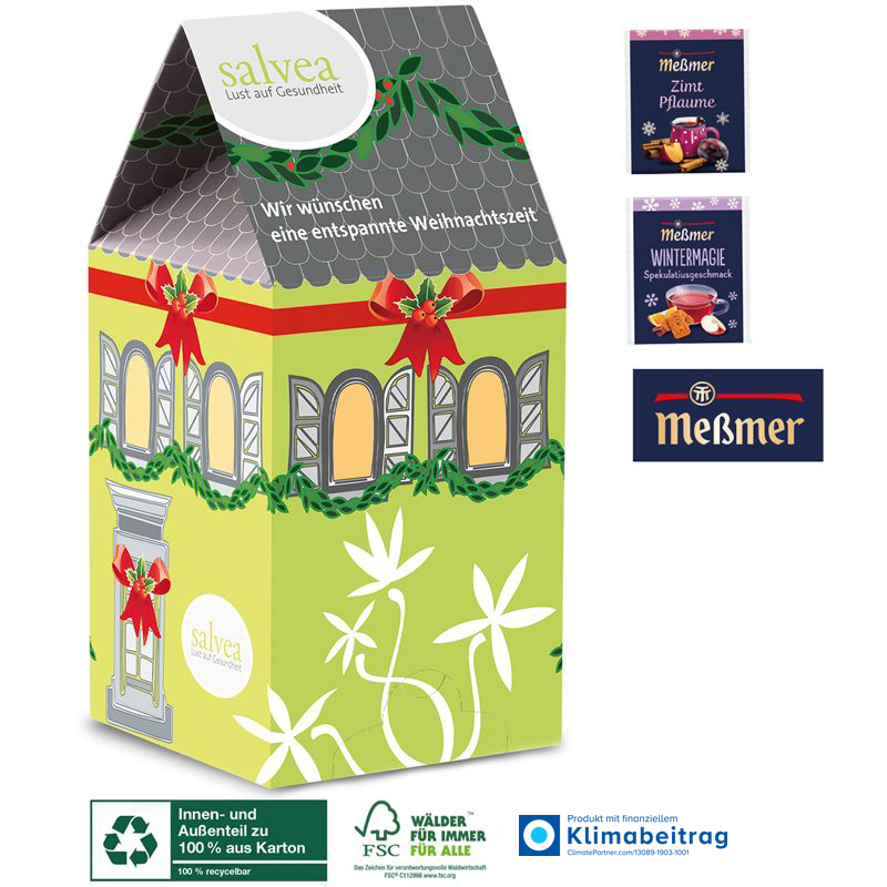 Adventskalender Tee-Haus, inkl. 4-farbigem Druck Adventskalender Tee-Haus, inkl. 4-farbigem Druck