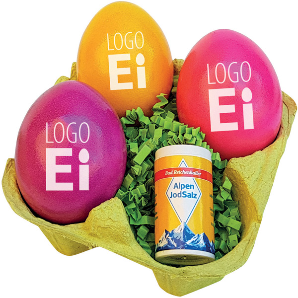 LOGO Ei  3er + Salz LOGO Ei 3er + Salz, inkl. Druck