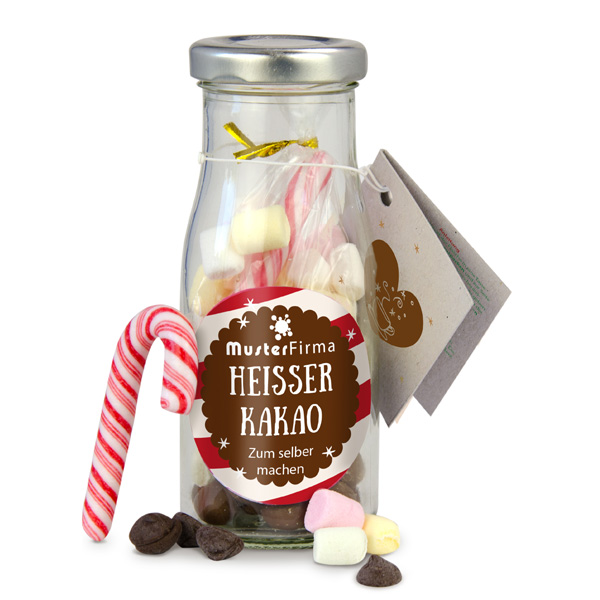 DIY Flasche "Heisser Kakao", inkl. 4-farbigem Druck 