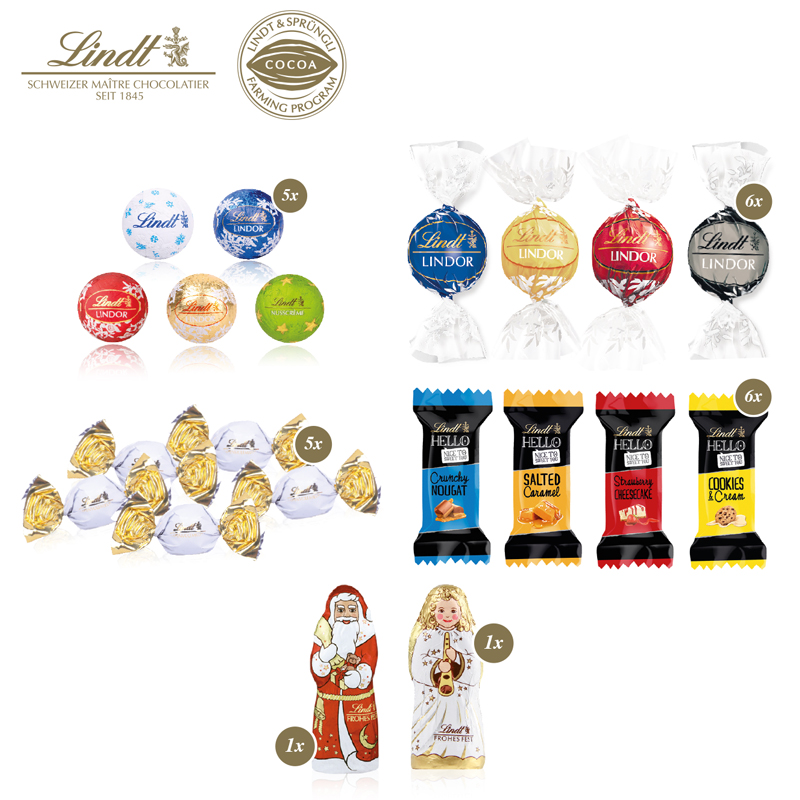Adventskalender Lindt Premium-Selection, inkl. 4-farbigem Druck Adventskalender Lindt Premium-Selection, inkl. 4-farbigem Druck