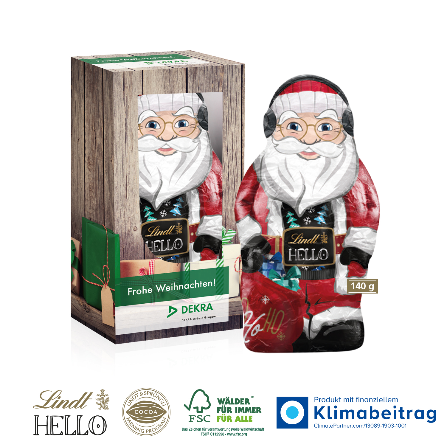 HELLO XMAS Santa 140 g, inkl. 4-farbigem Druck