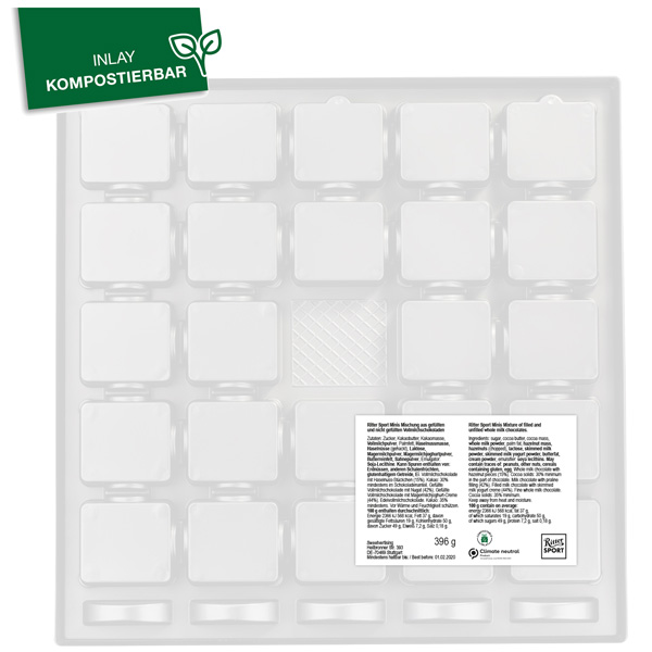 Adventskalender quadratisch Ritter SPORT mini Adventskalender quadratisch Ritter SPORT Mini, inkl. 4-farbigem Druck