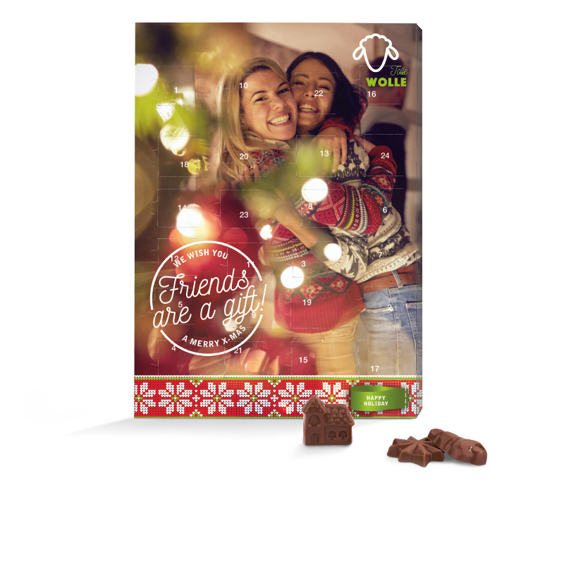 Classic Wand-Adventskalender Hoch-oder Querformant, inkl. 4-farbigem Druck