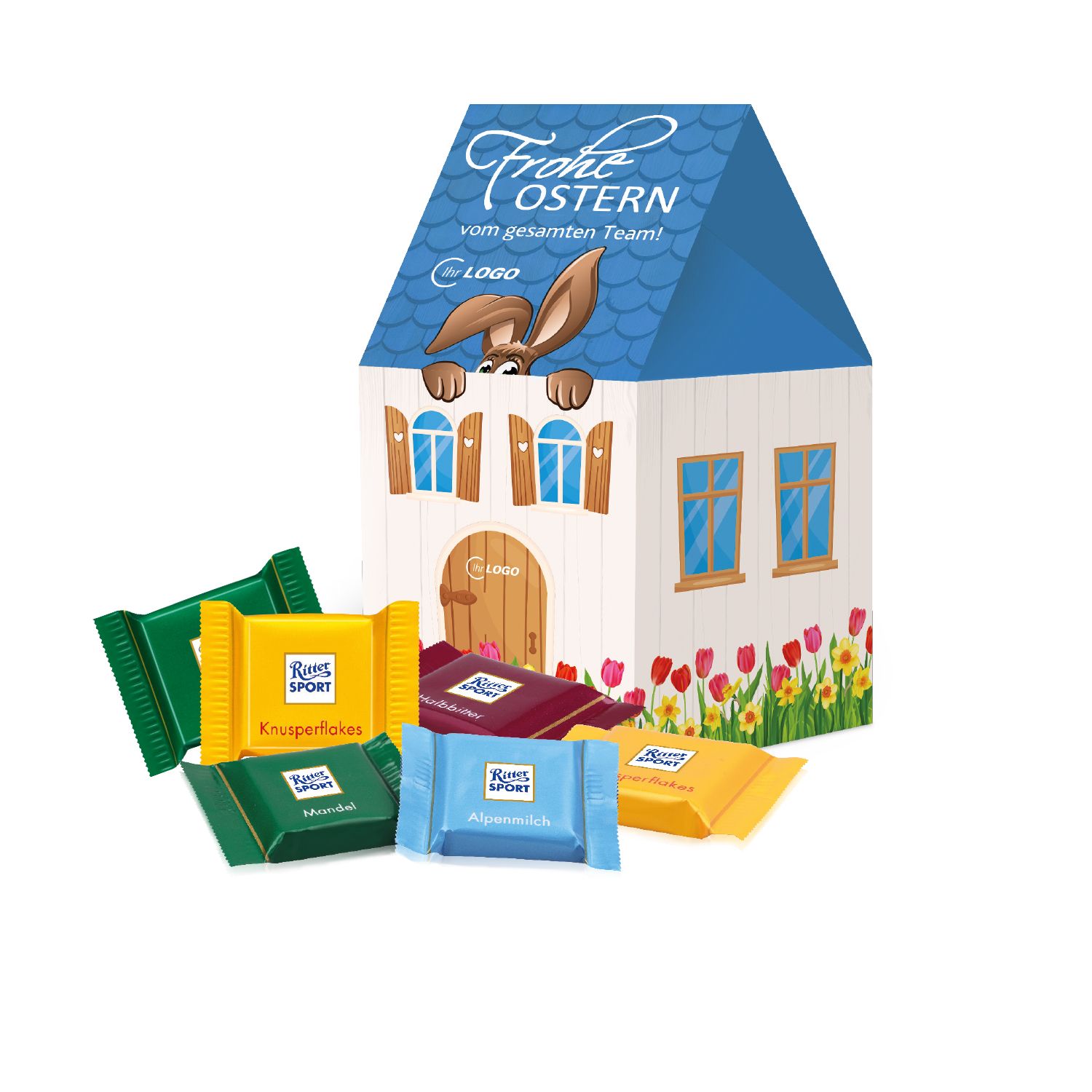 3D Osterhaus Ritter SPORT, inkl. 4-farbigem Druck