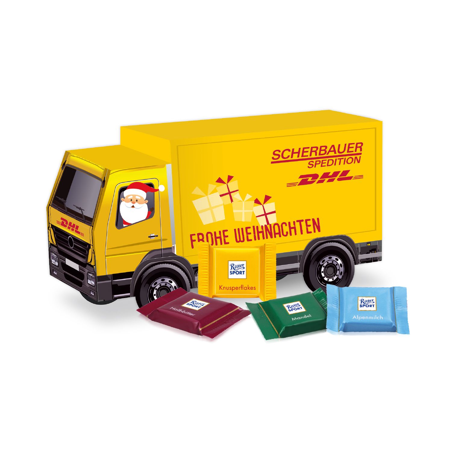 3D Weihnachts-Express LKW Ritter SPORT, inkl. 4-farbigem Druck 3D Weihnachts-Express LKW Ritter SPORT, inkl. 4-farbigem Druck