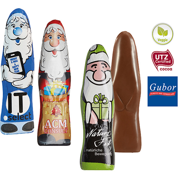 MINI Schoki-Weihnachtsmännchen 6 g, inkl. 4-farbigem Druck