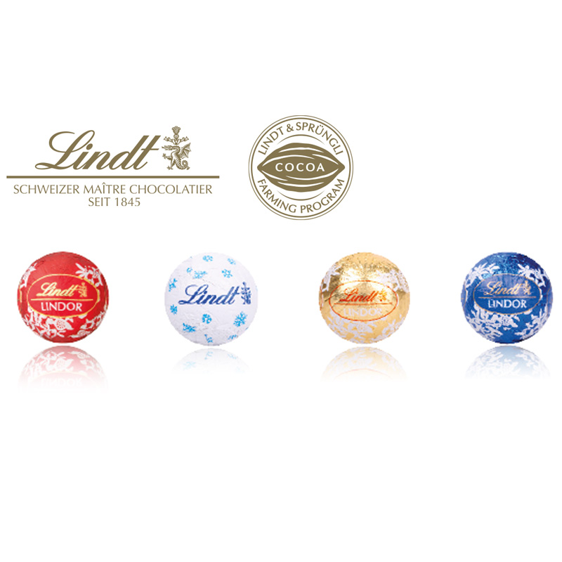 Adventskalender Organic Cube mit Lindt Minis, inkl. 4-farbigem Druck Adventskalender Organic Cube mit Lindt Minis, inkl. 4-farbigem Druck