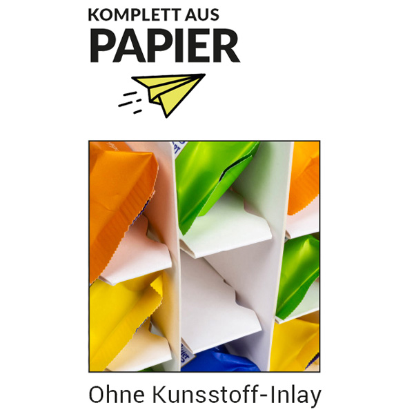 Ritter Sport Adventskalender ECO Adventskalender Würfel Ritter Sport Eco (Komplett aus Papier), inkl. 4-farbigem Druck