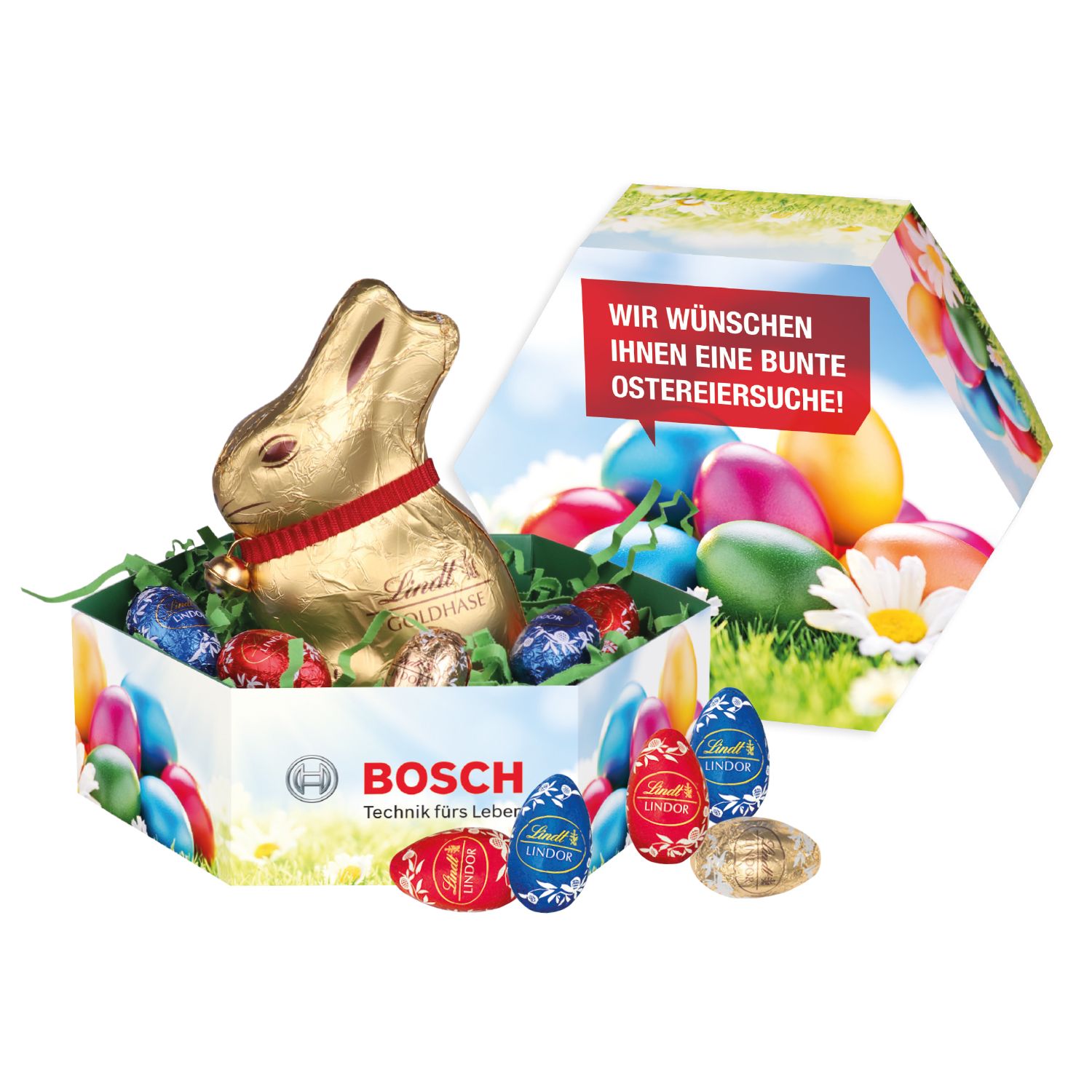 Großes Osternest mit Lindt, inkl. 4-farbigem Druck