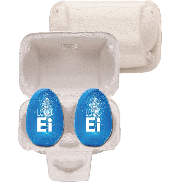 LOGO Ei Schoko Doppelpack, inkl. 1-farbigem Druck