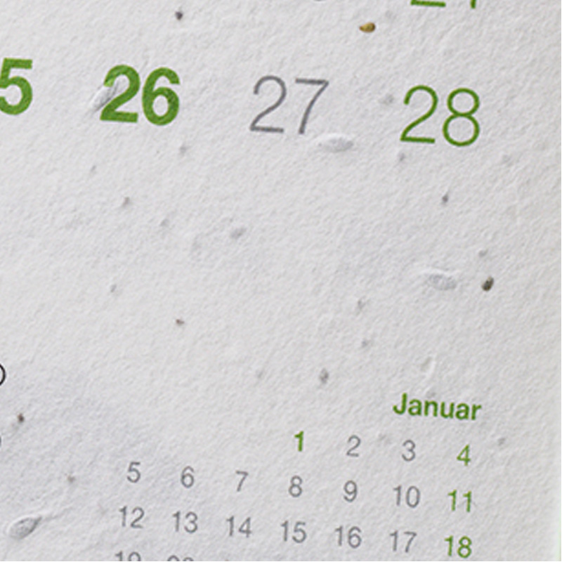 Samenpapier Tischkalender, inkl. 4-farbigem Druck Samenpapier Tischkalender, inkl. 4-farbigem Druck