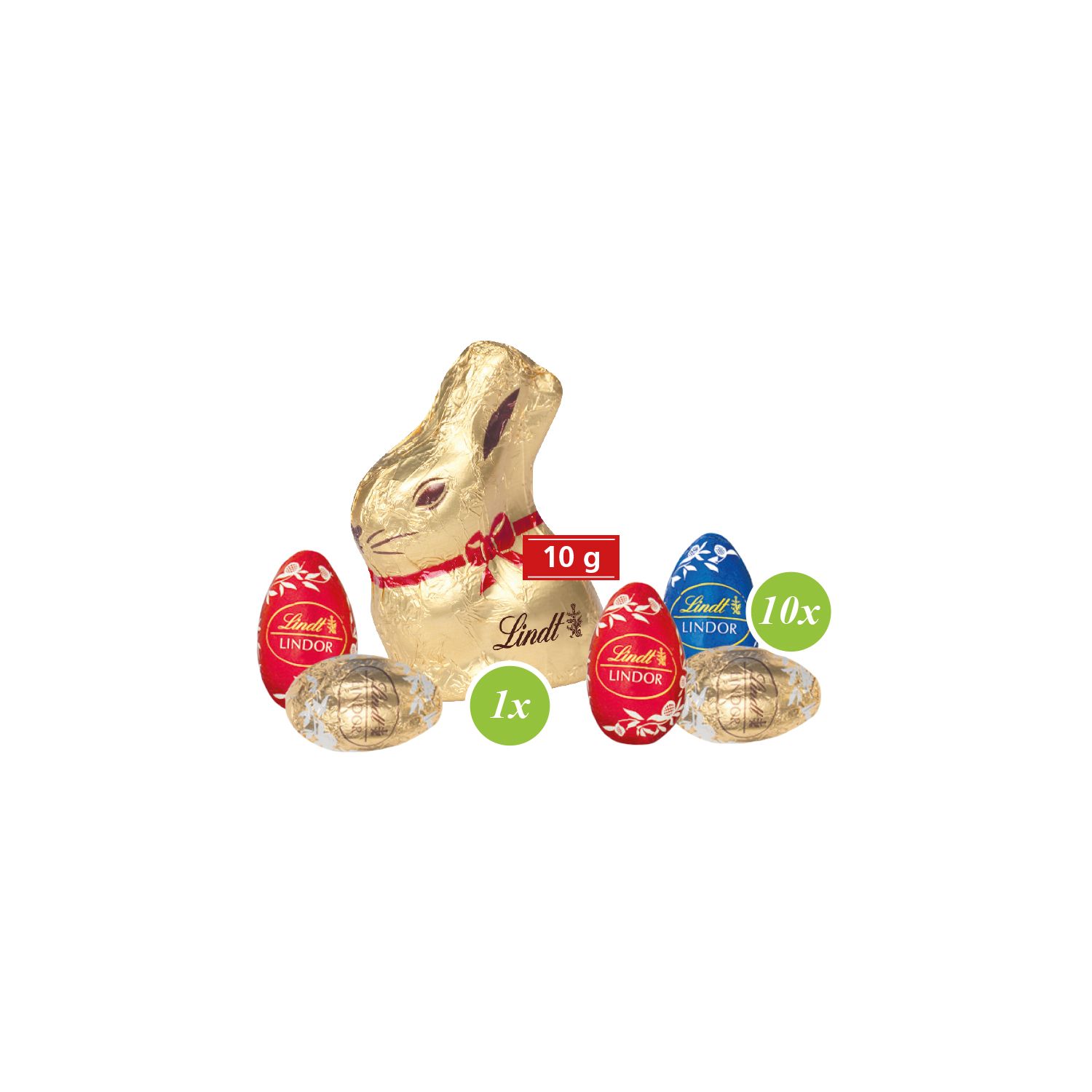 3D Präsent „Häschen“ mit Lindt Eier+Goldhase, inkl. 4-farbigem Druck 3D Präsent „Häschen“ mit Lindt Eier+Goldhase, inkl. 4-farbigem Druck