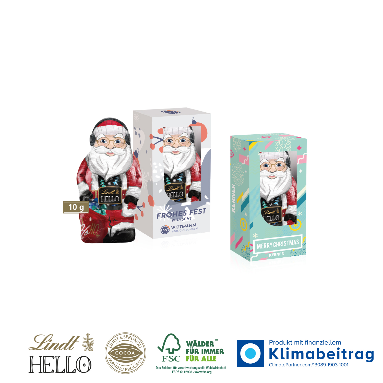 HELLO XMAS Santa 10 g, inkl. 4-farbigem Druck