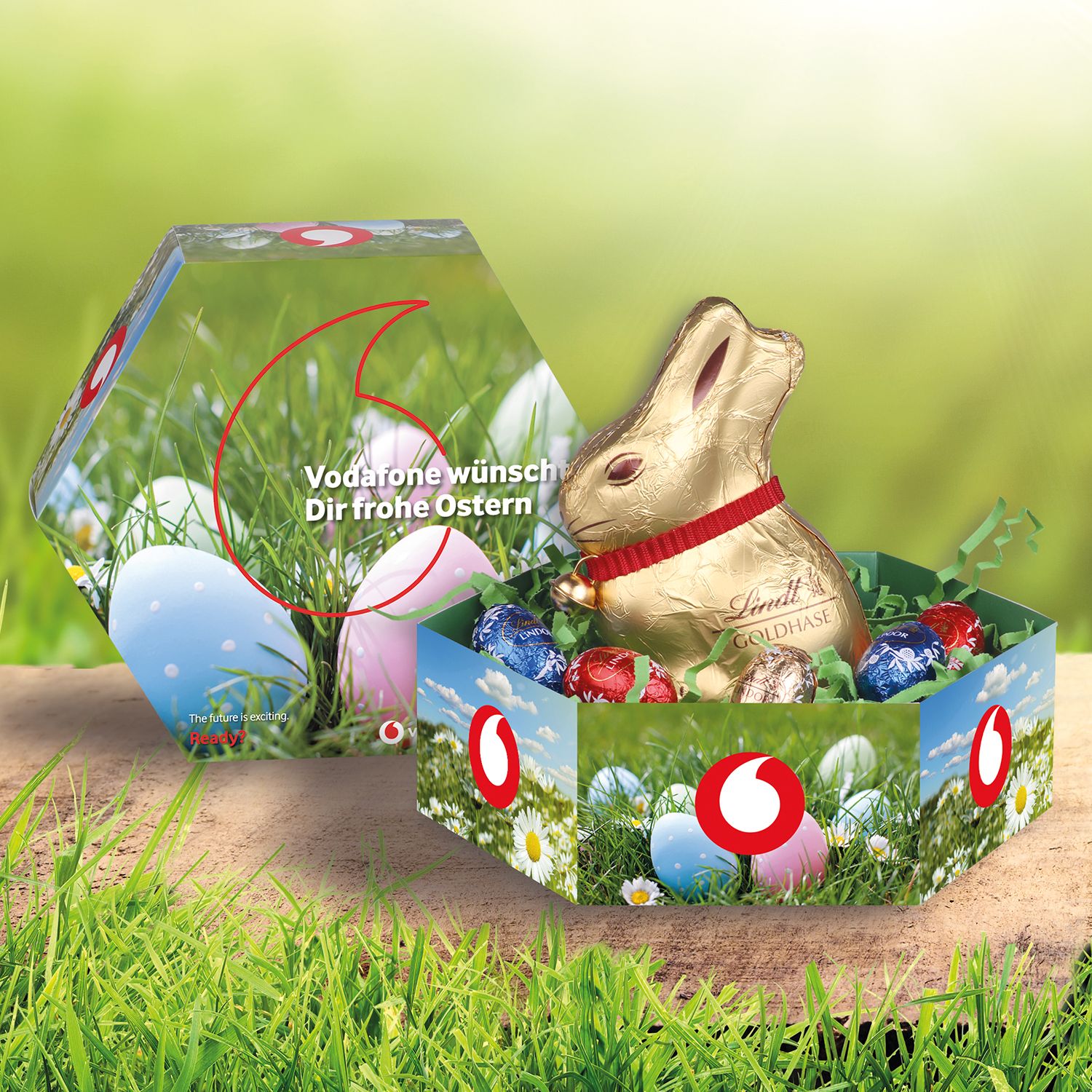 Großes Osternest mit Lindt, inkl. 4-farbigem Druck