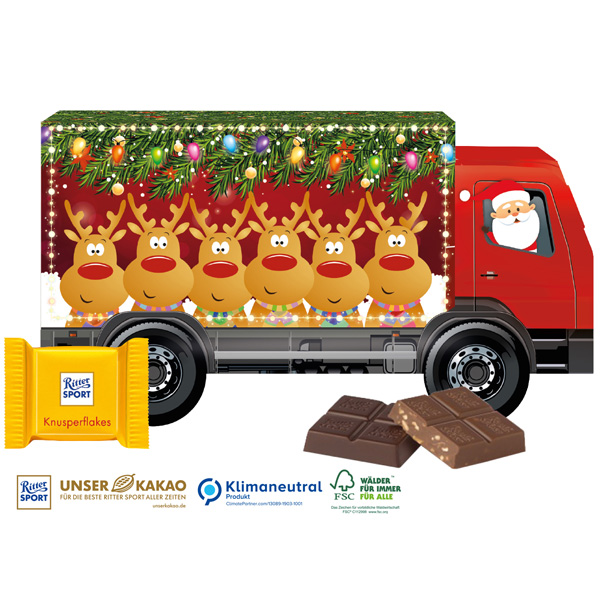 3D Weihnachts-Express LKW Ritter SPORT, inkl. 4-farbigem Druck