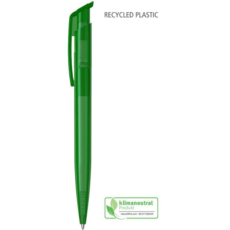 uma Recycled Pet Pen transparent Kugelschreiber, inkl. Druck uma Recycled Pet Pen transparent Kugelschreiber, inkl. Druck