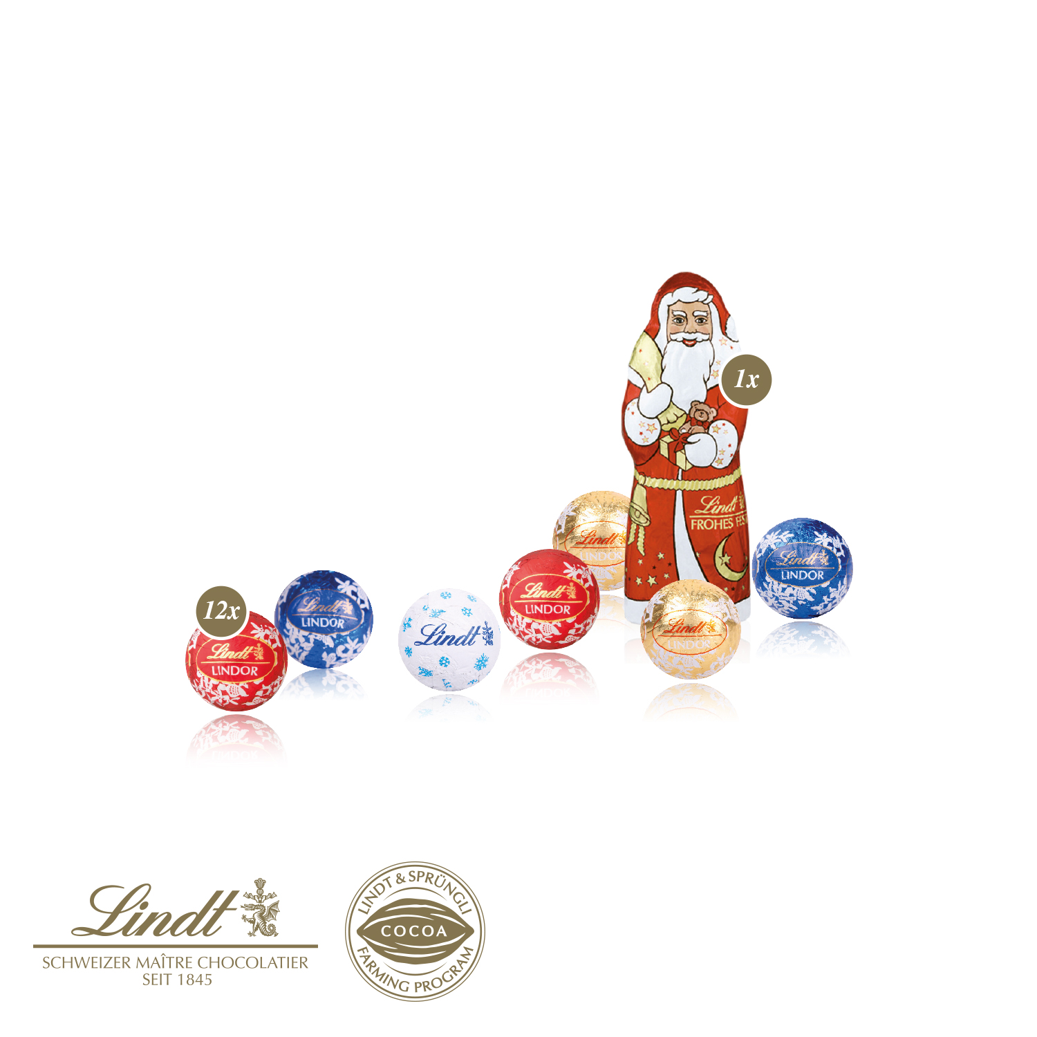 3D Präsent „Rentier“ mit Lindt Minis, inkl. 4-farbigem Druck 3D Präsent „Rentier“ mit Lindt Minis, inkl. 4-farbigem Druck