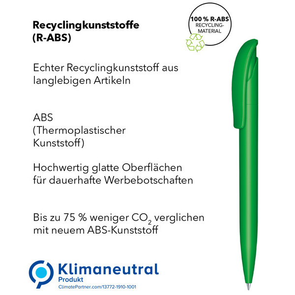 Kugelschreiber Challenger Matt Recycled, inkl. Druck Kugelschreiber Challenger Matt Recycled, inkl. Druck