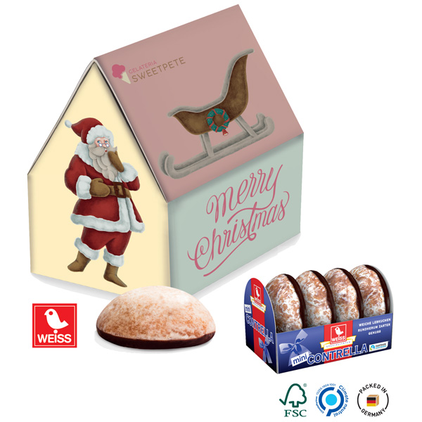 Lebkuchen Haus, inkl. 4-farbigem Druck
