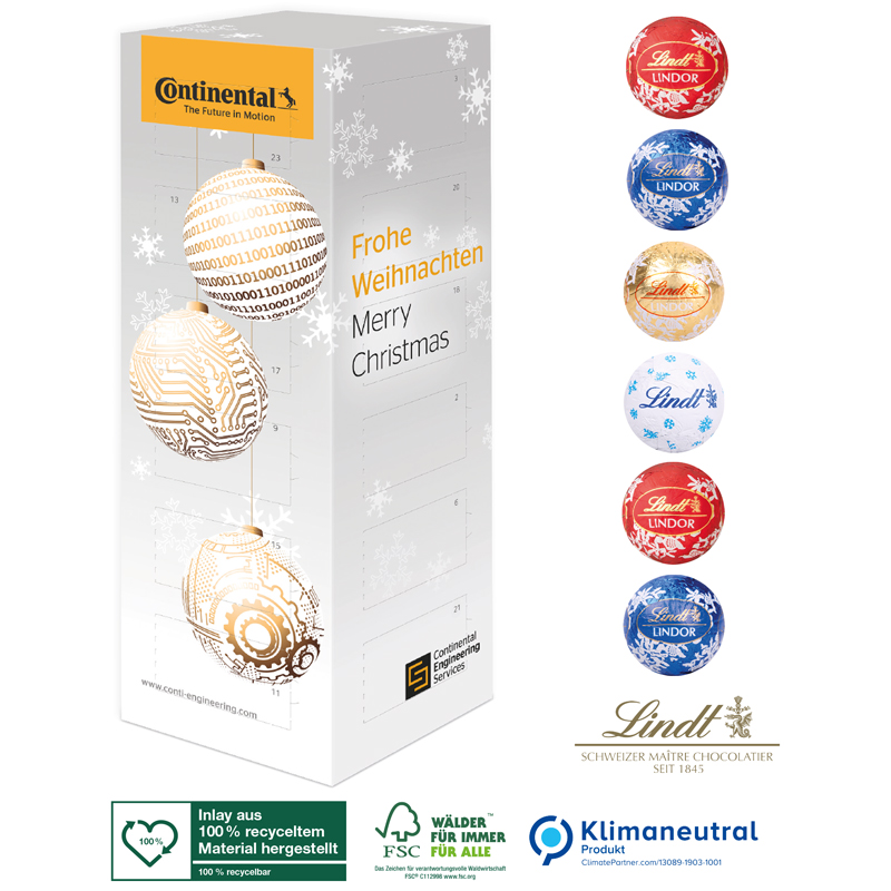 Adventskalender Lindt Turm, inkl. 4-farbigem Druck
