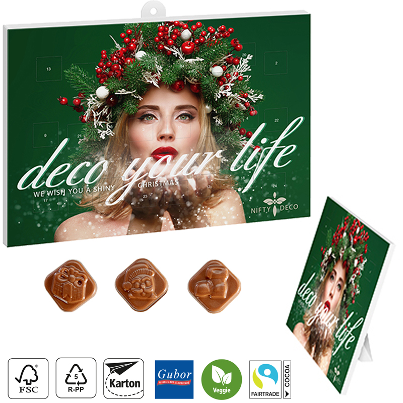 Classic Schoko-Wand-/Tisch-Adventskalender mit Gubor Schokolade, inkl. 4-farbigem Druck Classic Schoko-Wand-/Tisch-Adventskalender mit Gubor Schokolade, inkl. 4-farbigem Druck