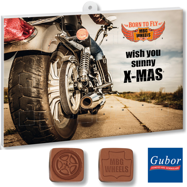 Adventskalender Gubor mit Schoko-Sonderformen Adventskalender Gubor mit Schoko-Sonderformen, inkl. 4-farbigem Druck