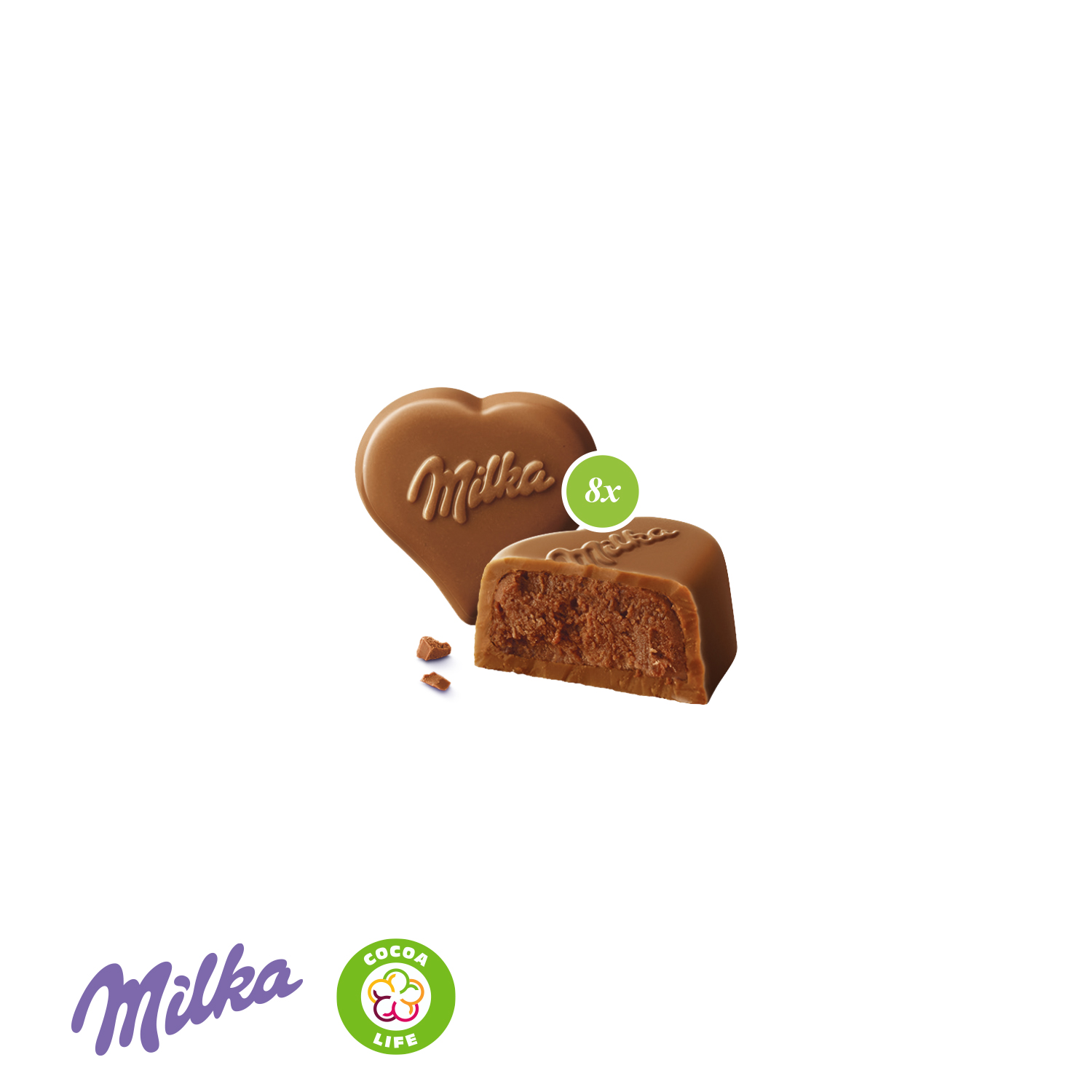 I LOVE MILKA Herz, inkl. 4-farbigem Druck