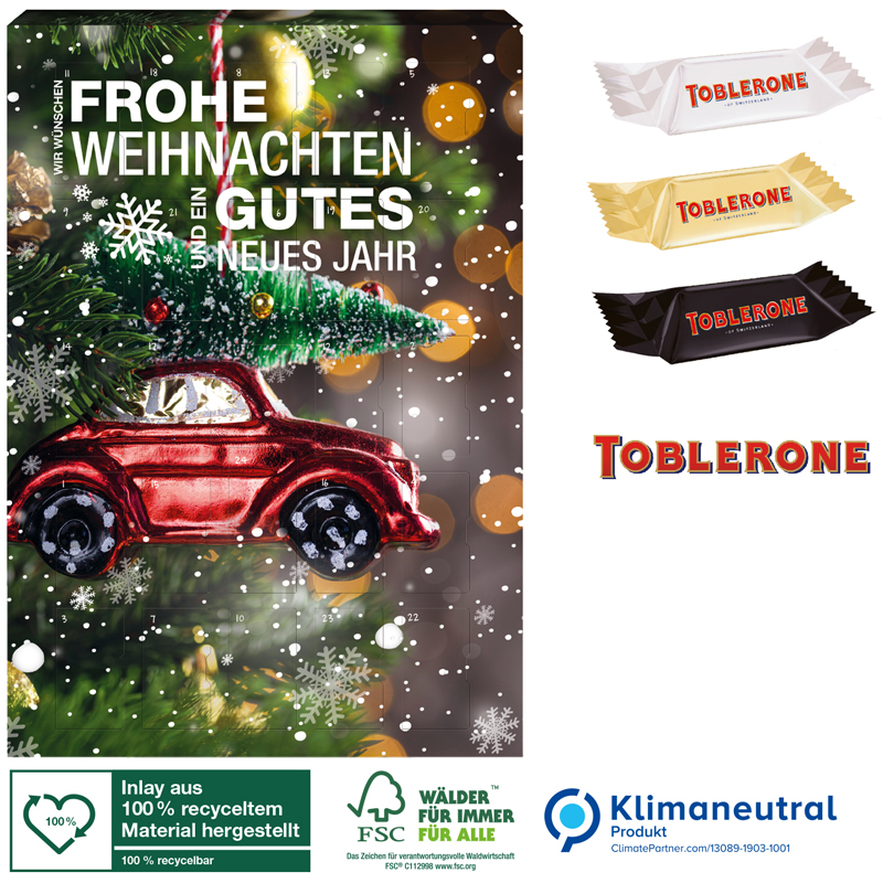 Adventskalender TOBLERONE Mix, inkl. 4-farbigem Druck Adventskalender TOBLERONE Mix, inkl. 4-farbigem Druck