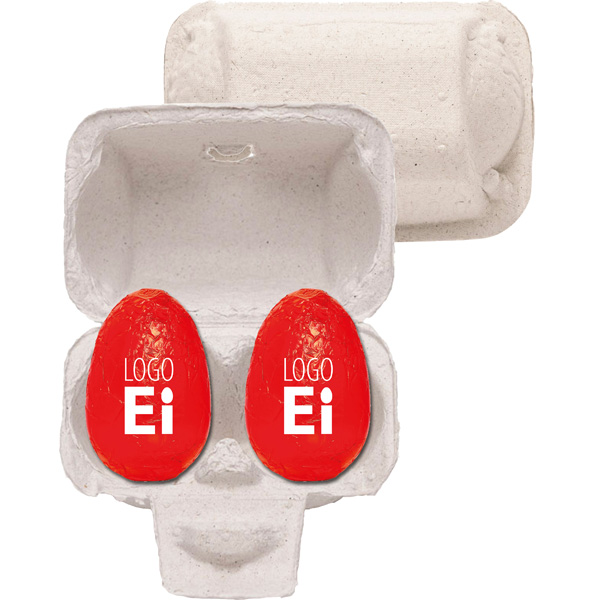 LOGO Ei Schoko Doppelpack, inkl. 1-farbigem Druck