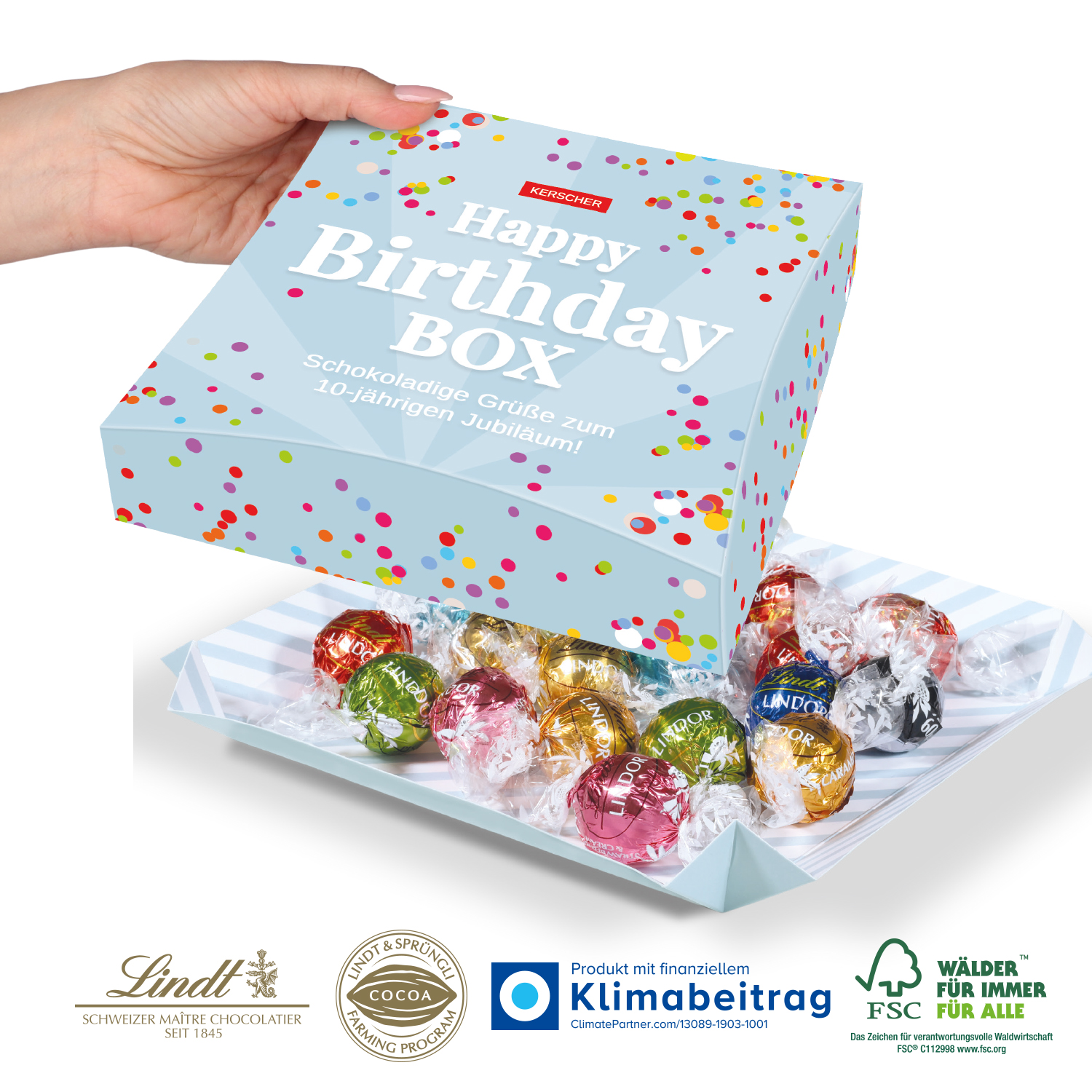 Feine Lindor-Mischung von Lindt, inkl. 4-farbigem Druck