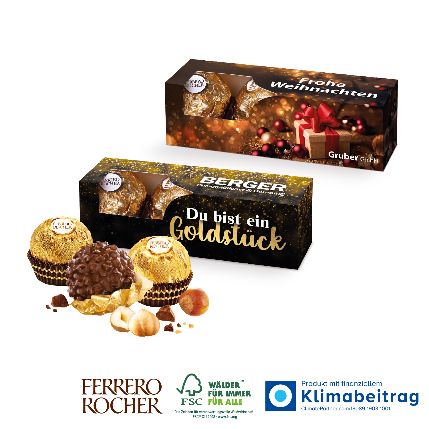 Ferrero Rocher 3er, inkl. 4-farbigem Druck