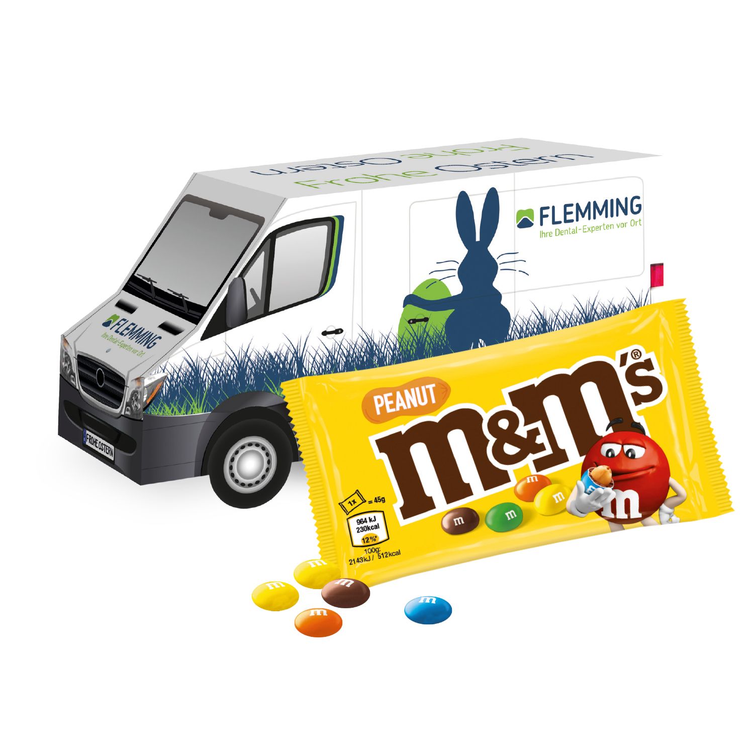 Oster-Transporter M&M´s, inkl. 4-farbigem Druck Oster-Transporter M&M´s, inkl. 4-farbigem Druck