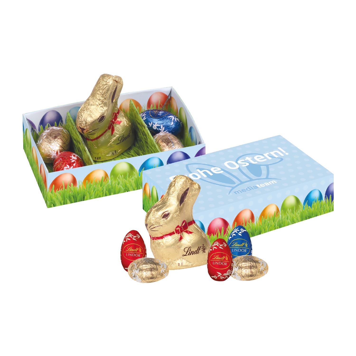 Köstliche Frühlingsboten von Lindt, inkl. 4-farbigem Druck