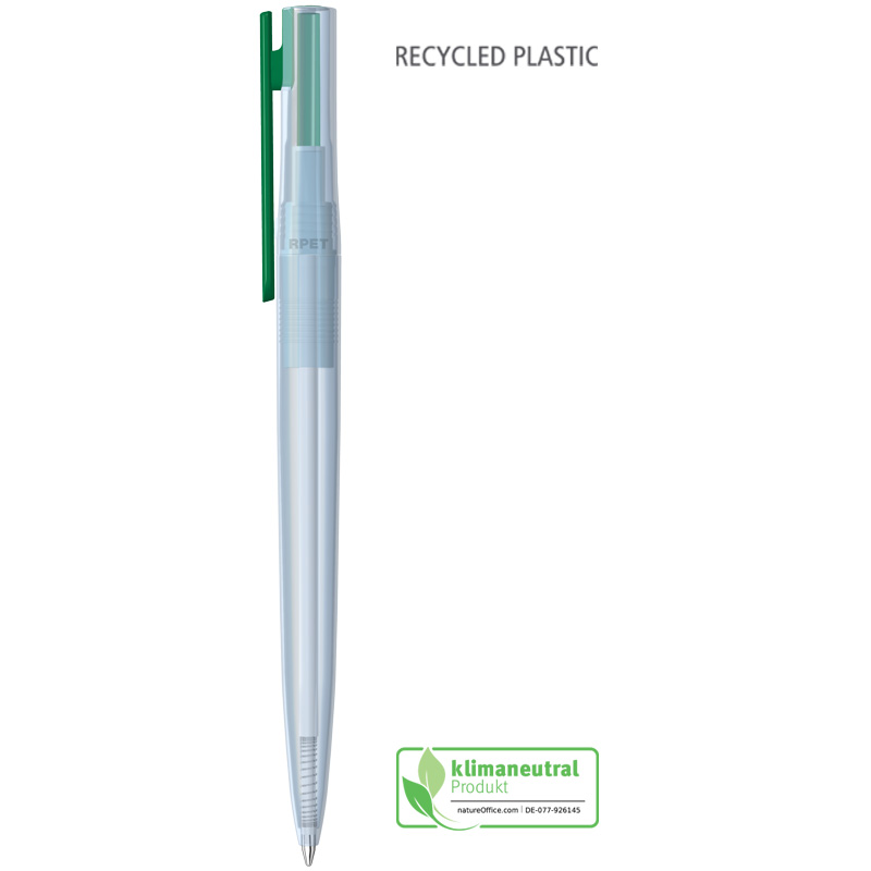uma Recycled Pet Pen Switch transparent KG Kugelschreiber, inkl. Druck