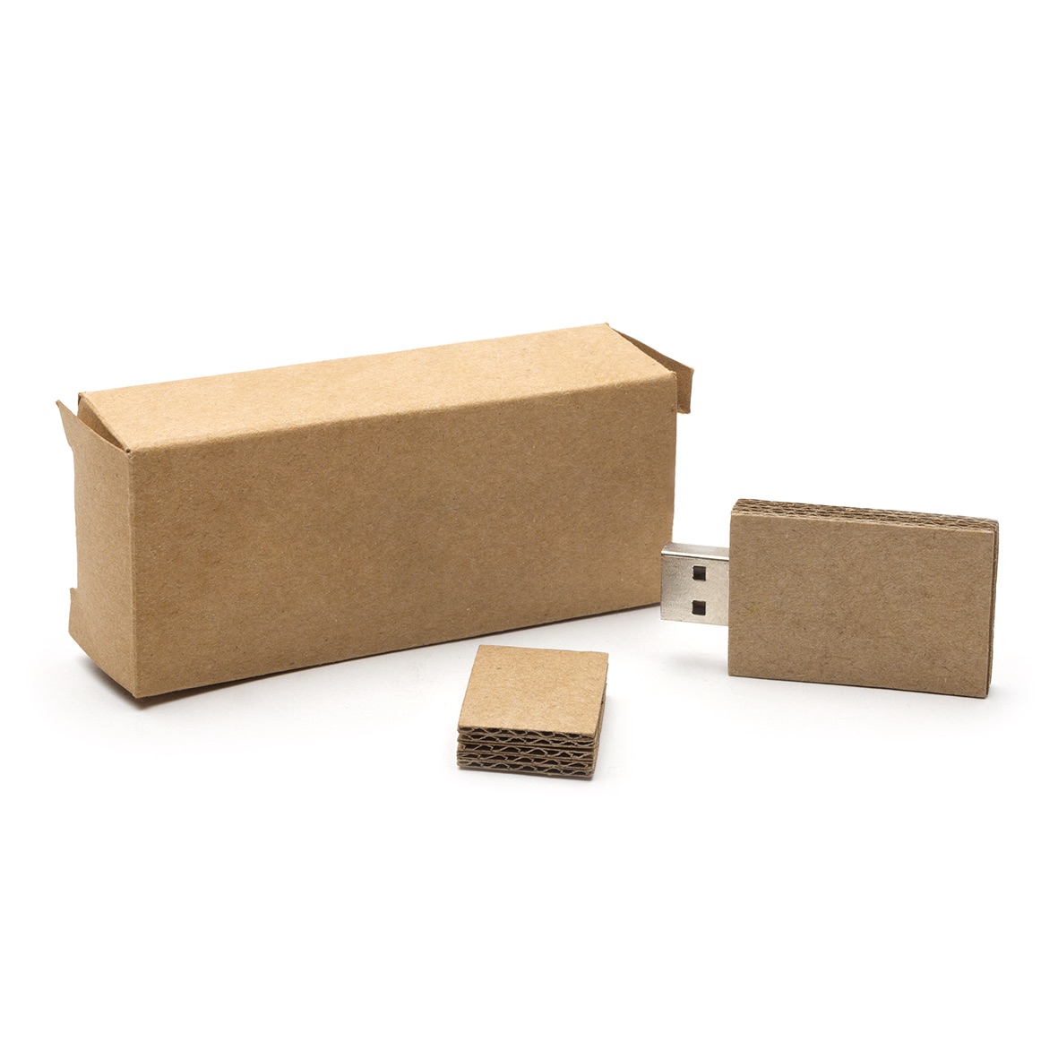 USB Stick Pappe Werbeartikel USB Stick "Wellpappe", inkl. Druck