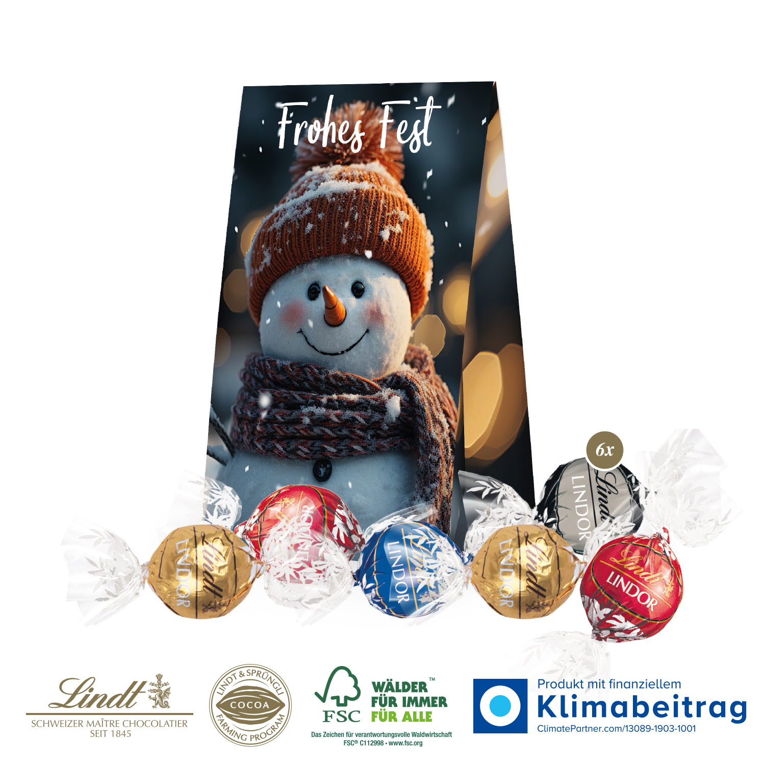 Werbetasche mit Lindt Lindor, inkl. 4-farbigem Druck Werbetasche mit Lindt Lindor, inkl. 4-farbigem Druck