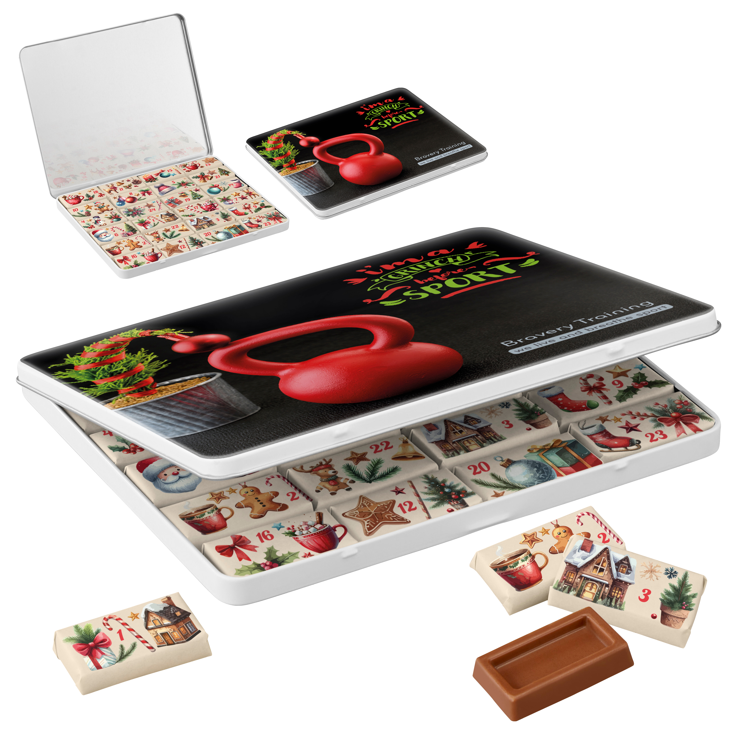 Adventskalender MAXI Dekordose, inkl. 4-farbigem Druck