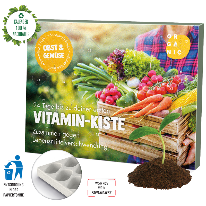Adventskalender Eco XL Samentütchen, inkl. 4-farbigem Druck Adventskalender Eco XL Samentütchen, inkl. 4-farbigem Druck