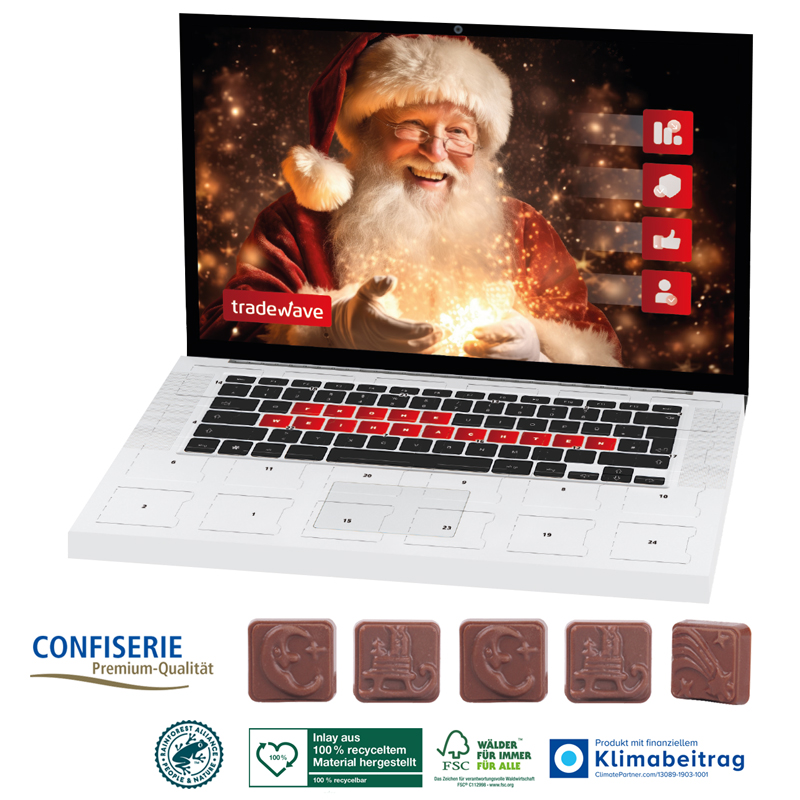 Laptop-Adventskalender Classic Exklusiv, inkl. 4-farbigem Druck Laptop-Adventskalender Classic Exklusiv, inkl. 4-farbigem Druck